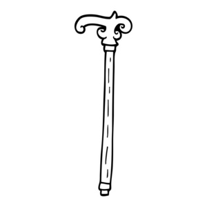 线条画动画片手杖