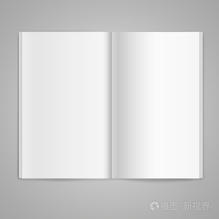 杂志双页的蔓延与空白页