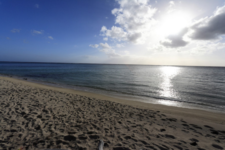 海滩在 ile aux 芬岛