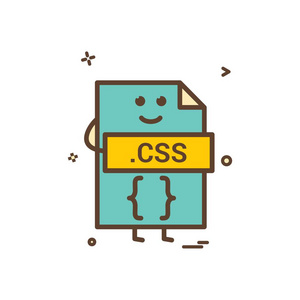 计算机 css 文件格式类型图标矢量设计