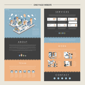 可爱的单页网站设计图片