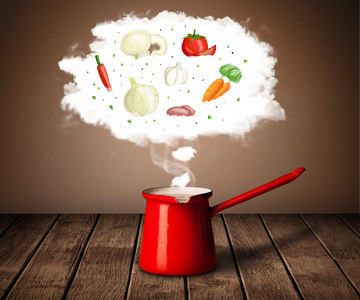 蔬菜中蒸气云图片