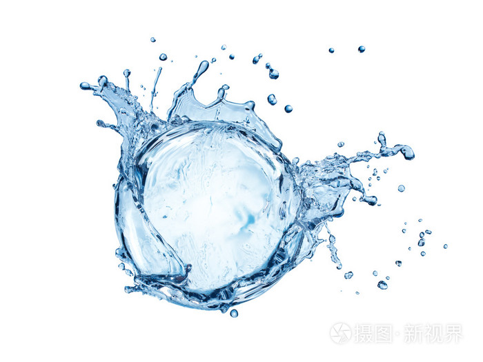 蓝色的水溅照片-正版商用图片0ahe8g-摄图新视界