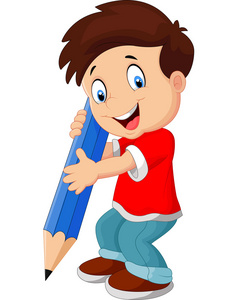 男孩的铅笔图片