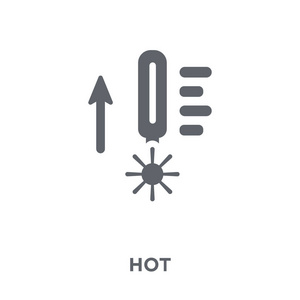 热图标。热设计概念从收藏。简单的元素向量例证在白色背景