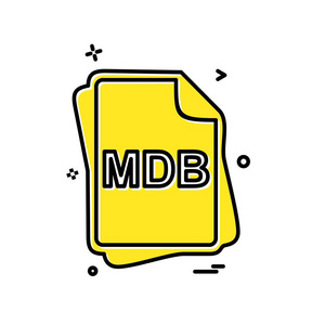 Mdb 文件类型图标设计向量