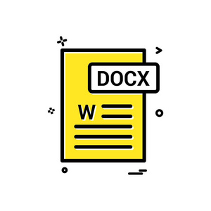 docx 文件格式图标矢量设计