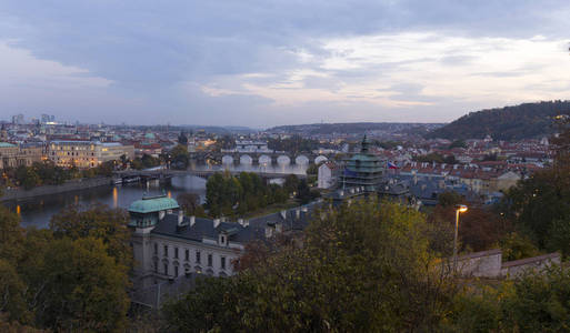 布拉格城市与它的建筑, 塔, 大教堂和桥梁, 捷克共和国