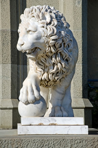 沃龙佐夫宫狮子的雕塑图片