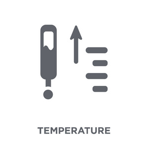 温度图标。温度设计概念从收集。简单的元素向量例证在白色背景