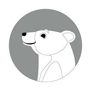 动画片熊头向量例证衬画轮廓