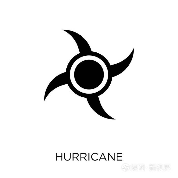 飓风图标飓风符号设计从天气收集简单的元素向量例证在白色背景
