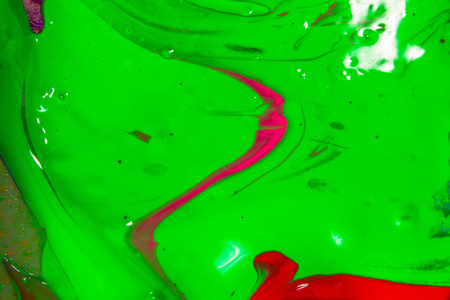 彩色丝网印刷油墨掉落在地上做了抽象的艺术