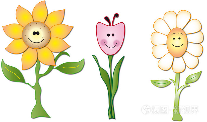 鲜花卡通