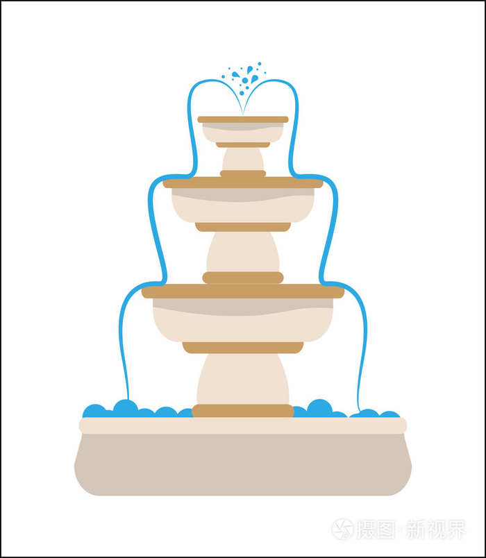 水喷泉设计矢量图