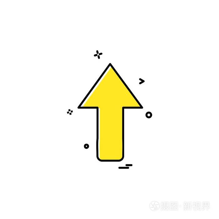 向上箭头图标设计向量
