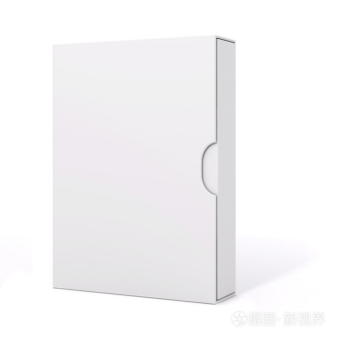 3d 的空白产品包装盒白色