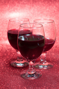 葡萄酒和葡萄酒的眼镜