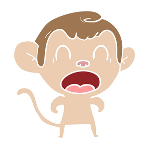 喊平彩色动画片猴
