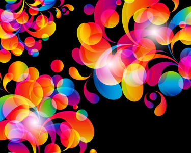 抽象几何炫彩花纹炫彩色彩背景与怪物彩色的模糊的横幅横幅炫彩花卉集