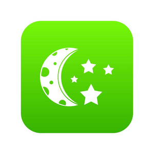 星夜图标数字绿色