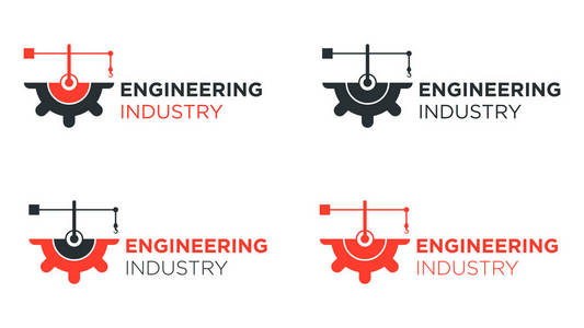 工程和工业用起重机标志设计的四半齿轮
