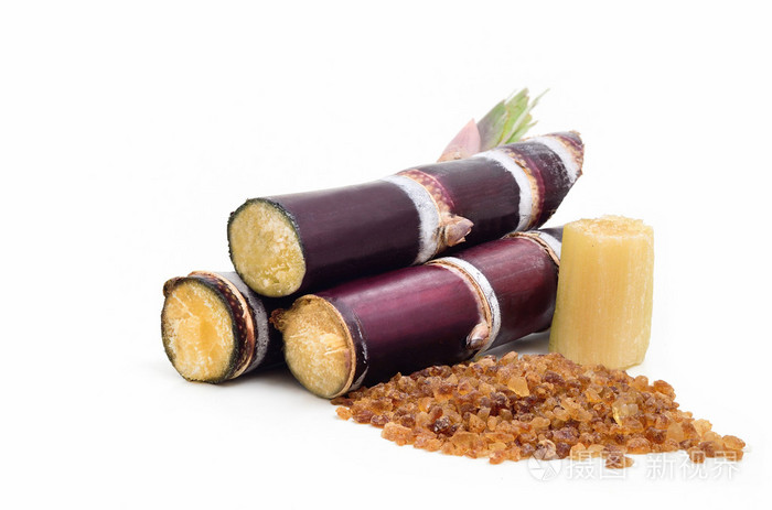 甘蔗在白色背景上孤立