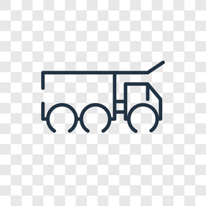 送货车矢量图标隔离在透明背景下, 送货车标志设计