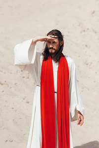 耶稣红色衣服图片图片