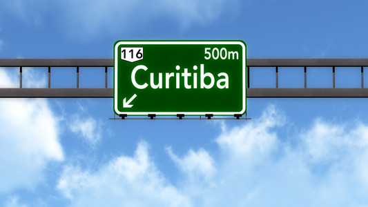 库里蒂巴巴西公路路标