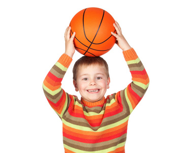 用篮球搞笑儿童