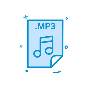 mp3 应用程序下载文件文件格式图标矢量设计