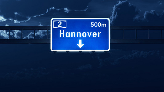 汉诺威德国公路路标