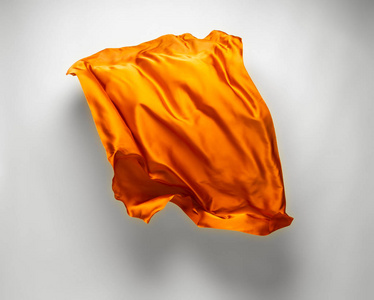 抽象片断橙色织品飞行, 高速演播室射击