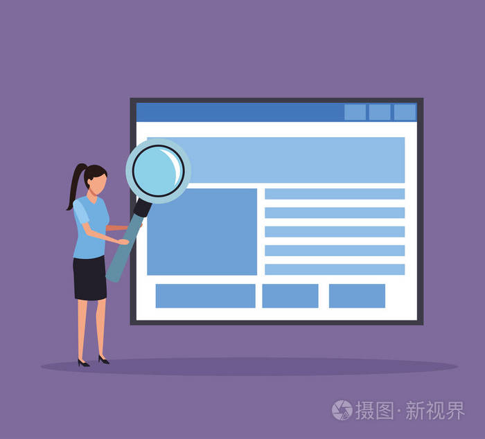 商务人士展示卡通