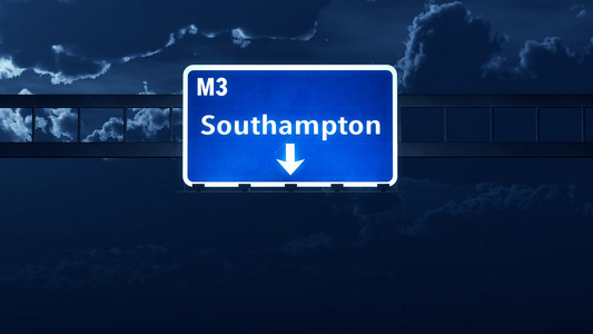 南安普敦英国联合王国公路路标图片