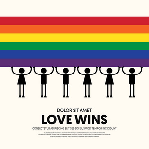 lgbt 社区海报设计模板背景.