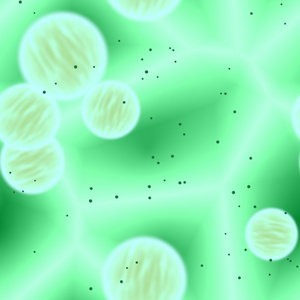 杀死细菌或领域中淡绿色液体的绿色