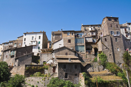 ronciglione 的全景视图。拉齐奥。意大利