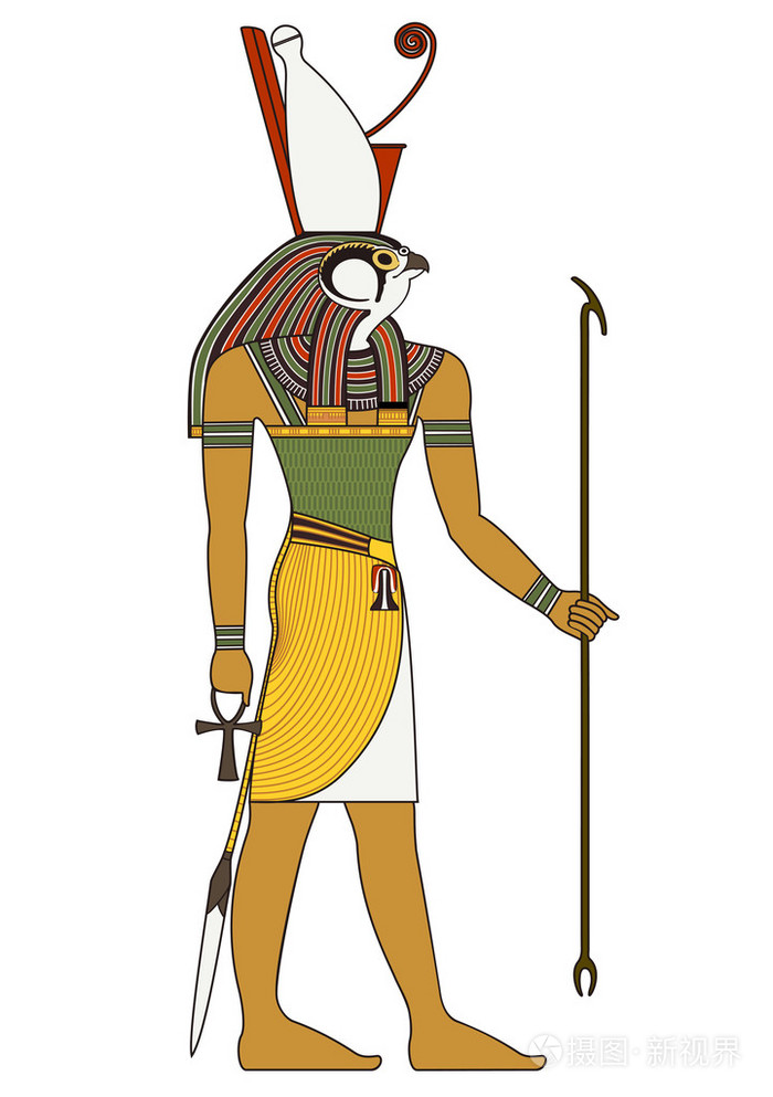 埃及古代符号,古埃及神祗的孤立图