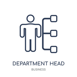 主任图标部门负责人图标.系主任线性符号设计从业务集合.