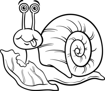 蜗牛和生菜着色页