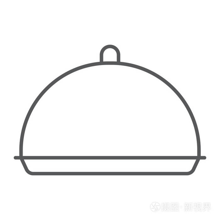 托盘细线图标封面和碟盘片符号矢量图形一个白色背景的线性模式