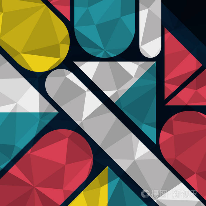几何图形和颜色图案背景