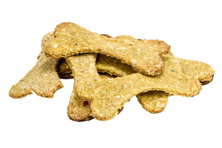 狗的食物饼干，形状像骨头