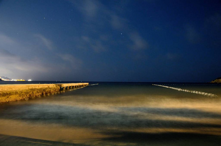 深夜的爱琴海和海边照片