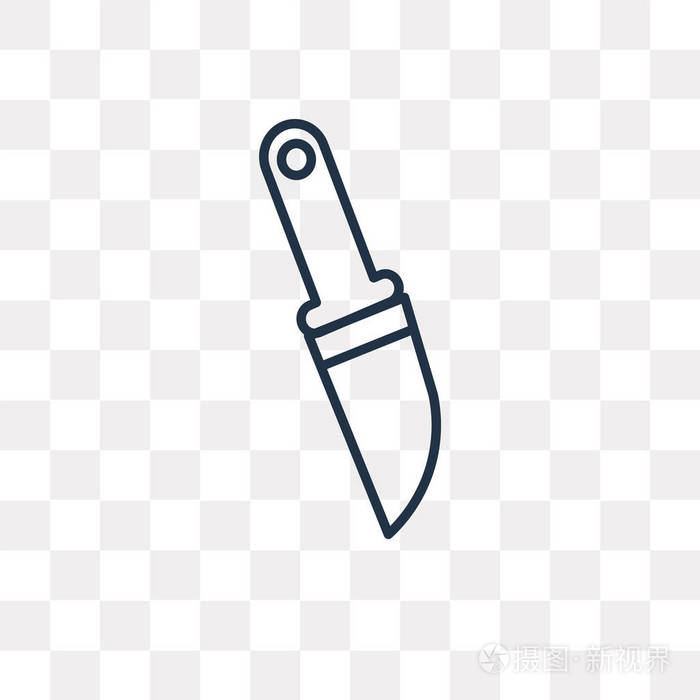 高品质线性屠夫刀透明度概念可以使用网络和移动插画-正版商用图片0