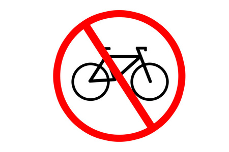 骑自行车的禁令图片-骑自行车的禁令素材-骑自行车的禁令插画-摄图新
