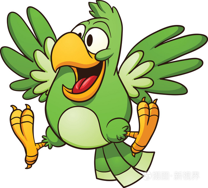 卡通鹦鹉