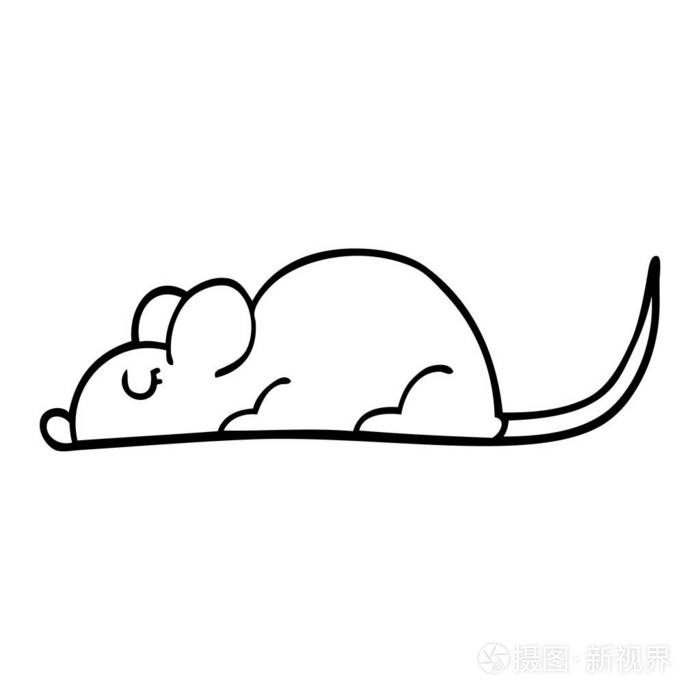 线条画动画片黑鼠